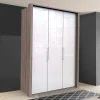 Wohnen Moderner Kleiderschrank in Weiß Glas - Empresian