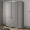 Wohnen Moderner Kleiderschrank in Hellgrau - Ridonna