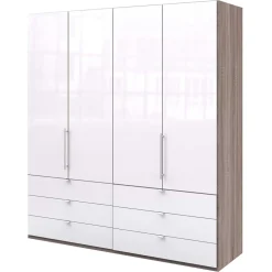 Wohnen Moderner Kombi Schlafzimmerschrank 58 cm tief - Empresian