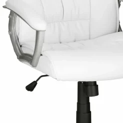 Wohnen Bürostühle*Moderner Kunstleder Chefsessel in Weiß & Chrom - Shiraz