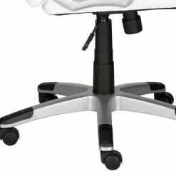 Wohnen Bürostühle*Moderner Kunstleder Chefsessel in Weiß & Chrom - Shiraz