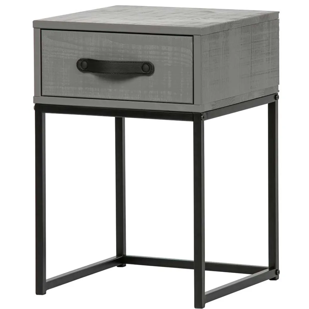 Wohnen Moderner Nachttisch in Grau & Schwarz - Firgetta