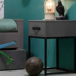 Wohnen Moderner Nachttisch in Grau & Schwarz - Firgetta