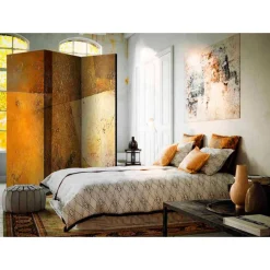 Wohnen Wohnzimmer-Regale|Paravents*Moderner Paravent in Orange & Braun - Lagunara