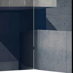 Wohnen Wohnzimmer-Regale|Paravents*Moderner Paravent mit Beton Quader Motiv - Cosmonata