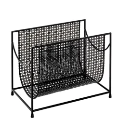 Wohnen Retro Möbel*Moderner Retro Zeitungsständer in Schwarz - Konrad