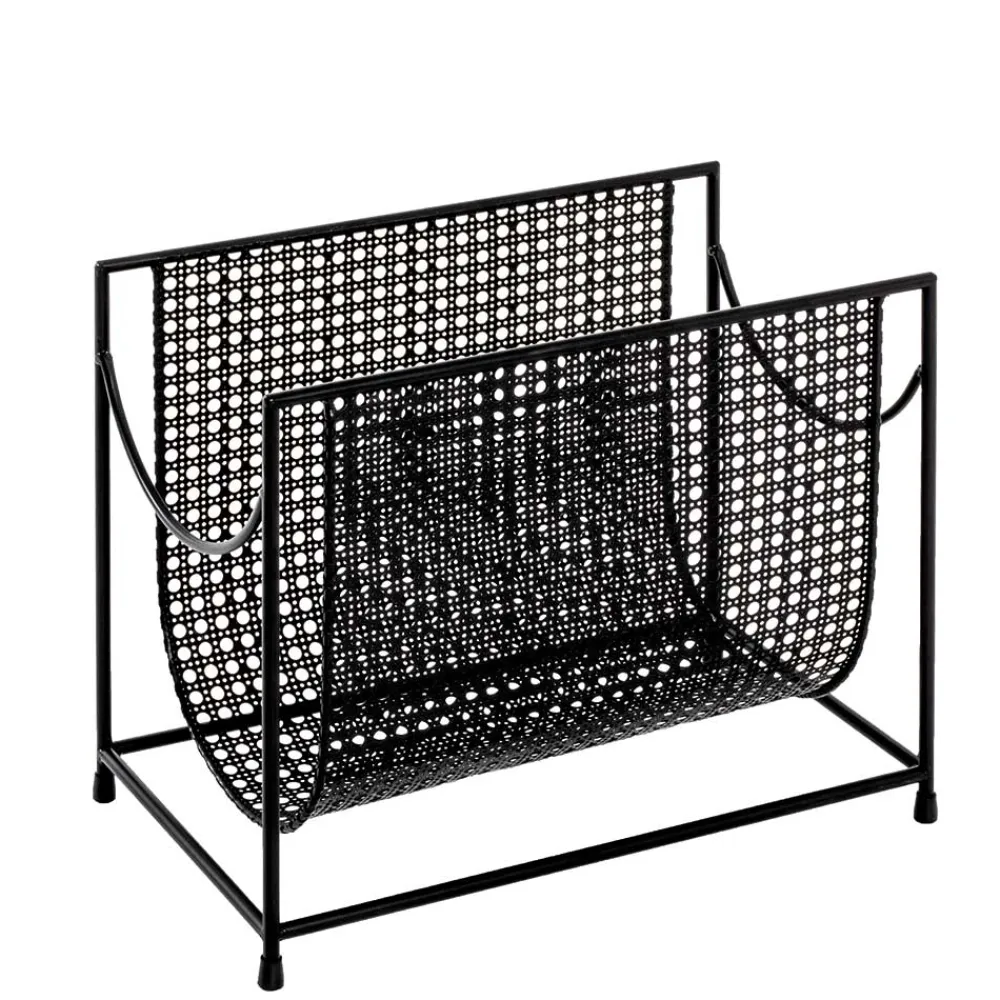 Wohnen Retro Möbel*Moderner Retro Zeitungsständer in Schwarz - Konrad