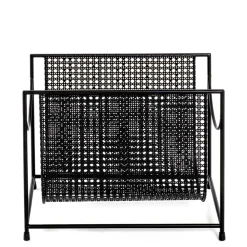 Wohnen Retro Möbel*Moderner Retro Zeitungsständer in Schwarz - Konrad