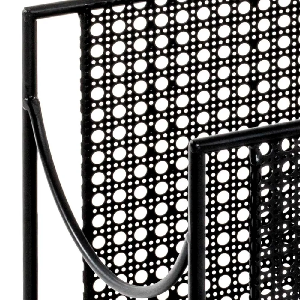 Wohnen Retro Möbel*Moderner Retro Zeitungsständer in Schwarz - Konrad