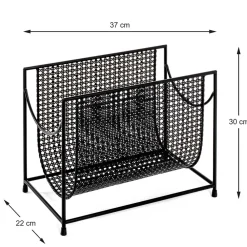 Wohnen Retro Möbel*Moderner Retro Zeitungsständer in Schwarz - Konrad