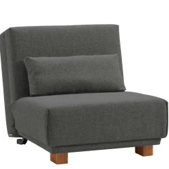 Wohnen Moderner Schlafsessel in Dunkelgrau & Eiche - Amare