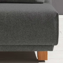 Wohnen Moderner Schlafsessel in Dunkelgrau & Eiche - Amare