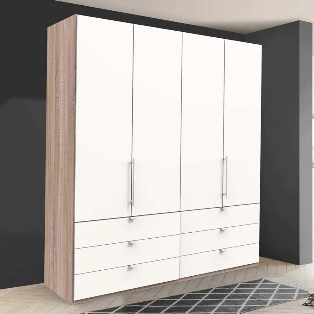 Wohnen Jugendzimmerschränke*Moderner Schlafzimmerkleiderschrank in Weiß - Vaclyn