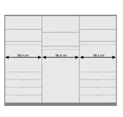 Wohnen Weiße Möbel|Schränke*Moderner Schlafzimmerschrank in Weiß & Eiche sägerau - Vaclyn
