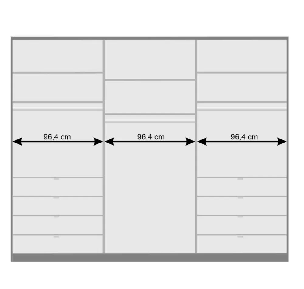 Wohnen Weiße Möbel|Schränke*Moderner Schlafzimmerschrank in Weiß & Eiche sägerau - Vaclyn