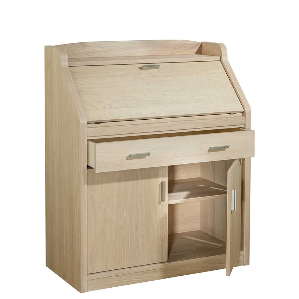 Wohnen Moderner Schreibschrank mit Furnier Eiche - Twinn