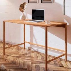 Wohnen Bürotische*Moderner Schreibtisch aus Wildbuche massiv - Indrya