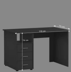 Wohnen Jugendzimmertische|Kinderschreibtische*Moderner Schreibtisch in Anthrazit - Brasova