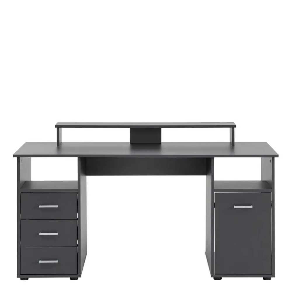 Wohnen Jugendzimmertische*Moderner Schreibtisch in Anthrazit - Imilias