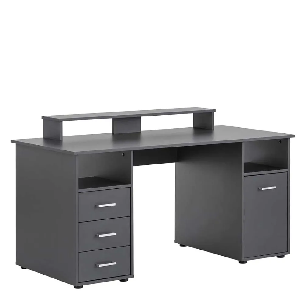 Wohnen Jugendzimmertische*Moderner Schreibtisch in Anthrazit - Imilias