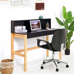 Wohnen Moderner Schreibtisch mit Aufsatz - zweifarbig - Ynes