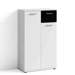 Wohnen Schuhschränke*Moderner Schuhschrank in Weiß mit Schwarz - Massa