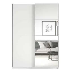 Wohnen Moderner Schwebetürenschrank in Weiß - Juleste