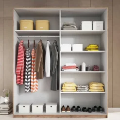 Wohnen Jugendzimmerschränke*Moderner Schwebetürenschrank mit Metallgriffen - Ulpro