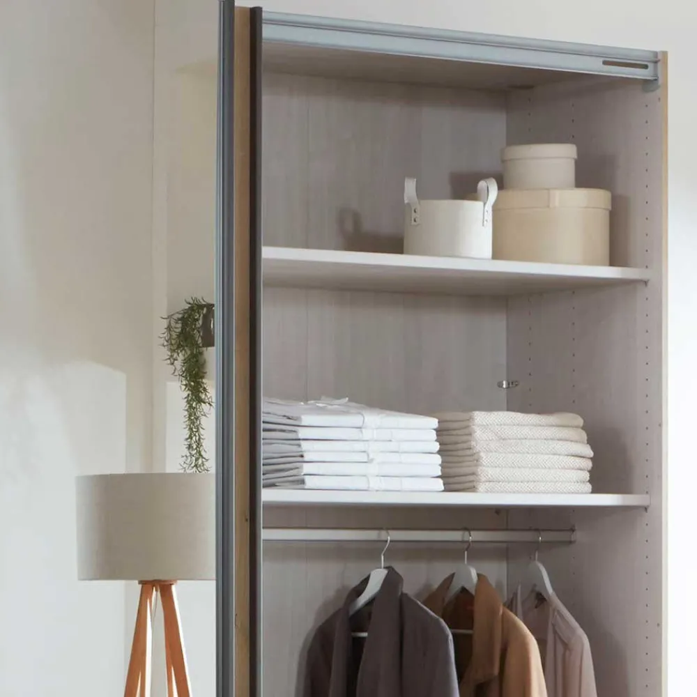 Wohnen Kleiderschränke|Kleiderschränke*Moderner Schwebetürenschrank mit Spiegel - Ulapos