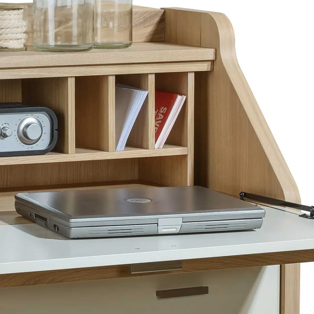 Wohnen Moderner Sekretär in Creme & Eiche Bianco - Jamaica