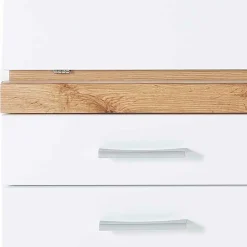 Wohnen Moderner Sekretär in Weiß & Eiche Optik - Bistrita