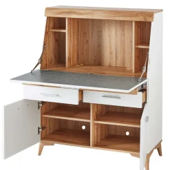 Wohnen Moderner Sekretär in Weiß & Eiche Optik - Bistrita