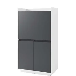 Wohnen Moderner Sekretär in Weiß und Anthrazit - Exotica