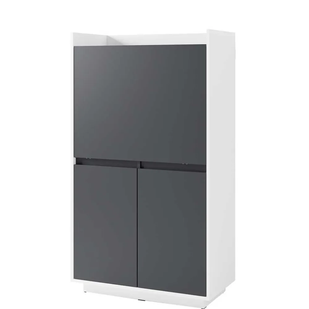 Wohnen Moderner Sekretär in Weiß und Anthrazit - Exotica