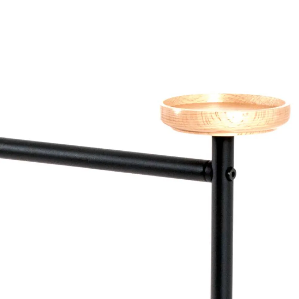 Wohnen Herrendiener*Moderner Skandi Herrendiener in Schwarz & Buche - Lucan