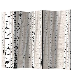 Wohnen Moderner Skandi Paravent mit Birken & Mauer - Aron