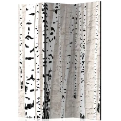 Wohnen Moderner Skandi Paravent mit Birken & Mauer - Aron