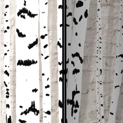 Wohnen Moderner Skandi Paravent mit Birken & Mauer - Aron