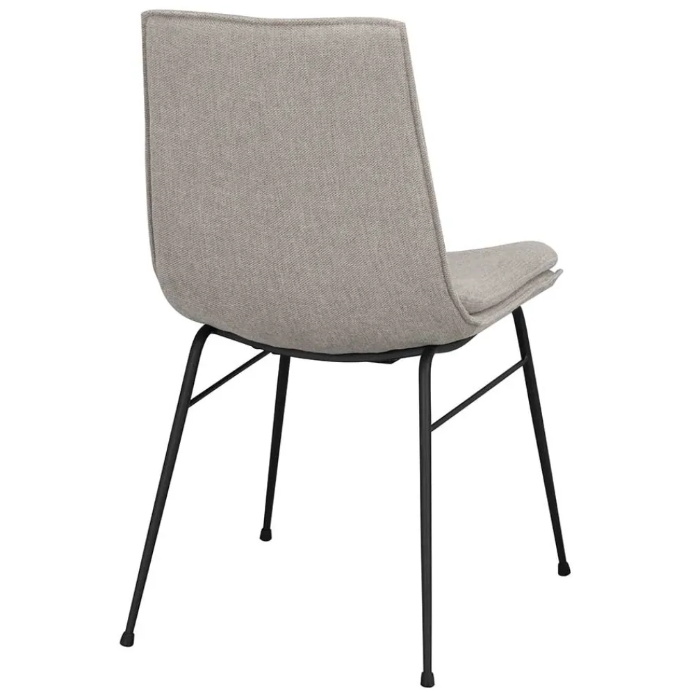 Wohnen Moderner Stoffstuhl in Grau - Sanctarin (2er Set)
