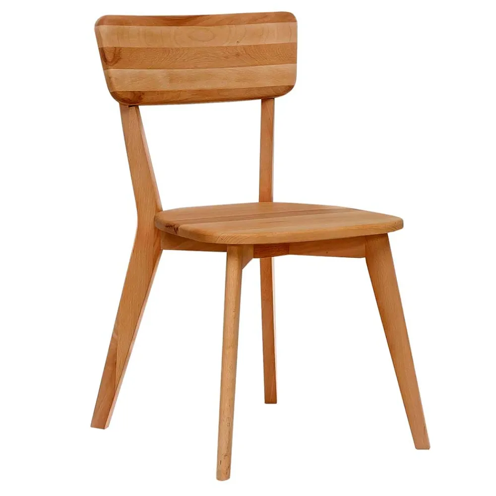 Wohnen Naturholzmöbel|Massivholzmöbel*Moderner Stuhl aus Kernbuche Massivholz - Brossan
