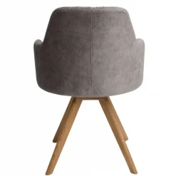 Wohnen Moderner Tischsessel aus Velours Grau - Faunatia
