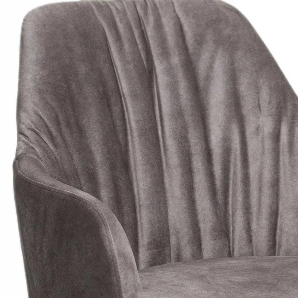 Wohnen Moderner Tischsessel aus Velours Grau - Faunatia