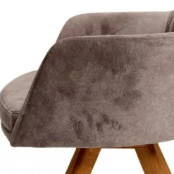 Wohnen Moderner Tischsessel aus Velours Grau - Faunatia