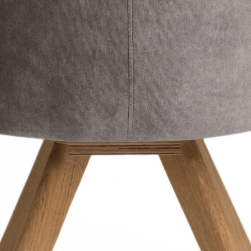 Wohnen Moderner Tischsessel aus Velours Grau - Faunatia