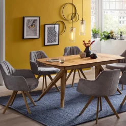 Wohnen Moderner Tischsessel aus Velours Grau - Faunatia