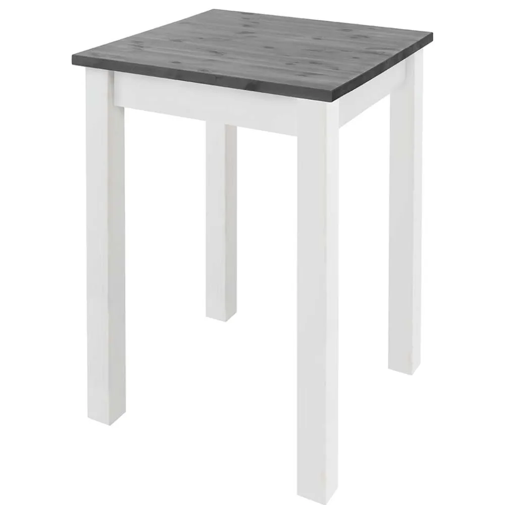 Wohnen Landhausmöbel|Bartische*Moderner Tresentisch in Grau und Weiß - Mantryna