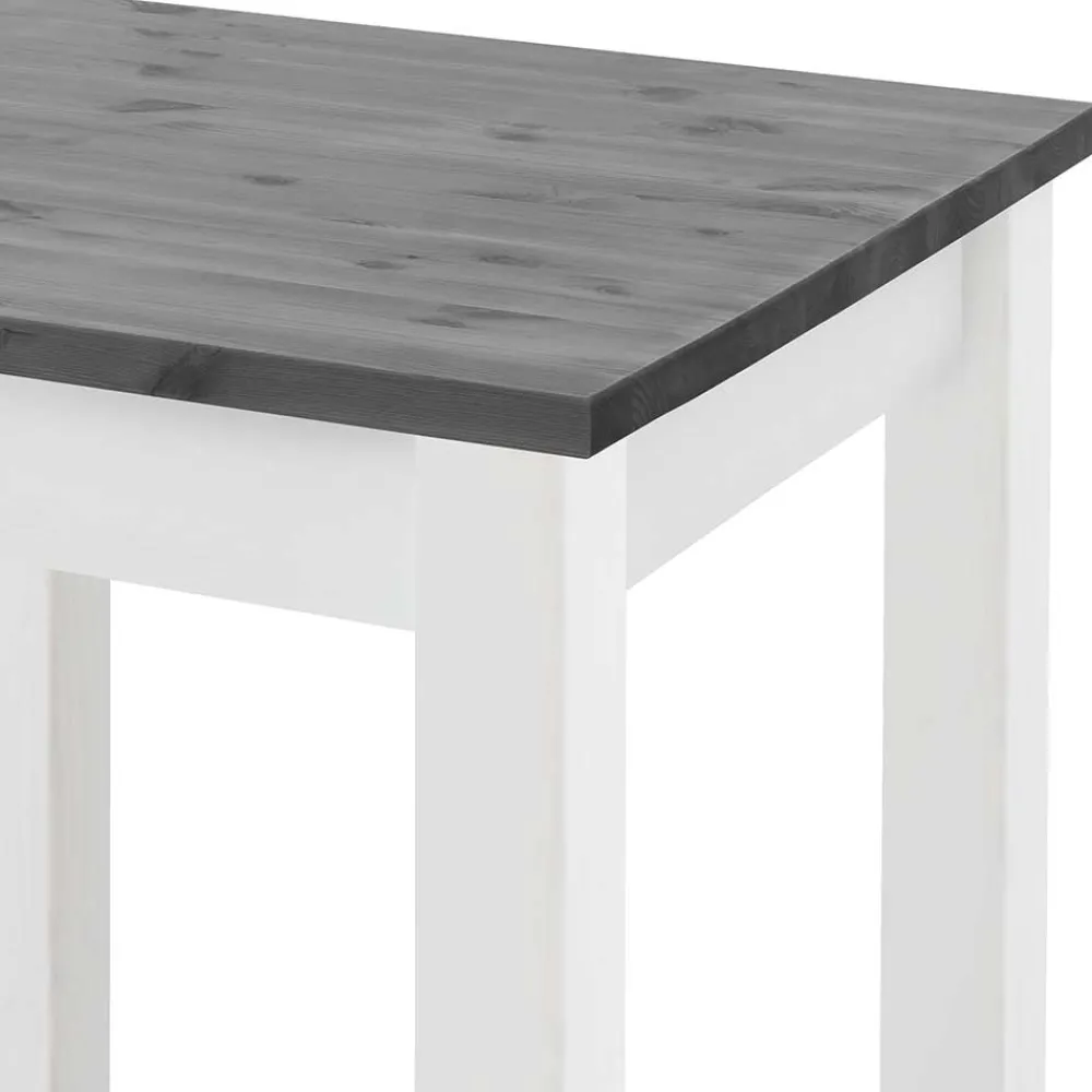 Wohnen Landhausmöbel|Bartische*Moderner Tresentisch in Grau und Weiß - Mantryna