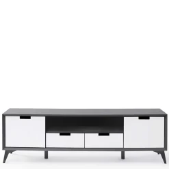 Wohnen Tv & Hifi-Möbel|Tv & Hifi-Möbel*Moderner TV Unterschrank in Weiß & Grau - Vadids