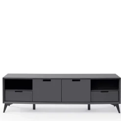 Wohnen Tv & Hifi-Möbel|Tv & Hifi-Möbel*Moderner TV Unterschrank in Weiß & Grau - Vadids