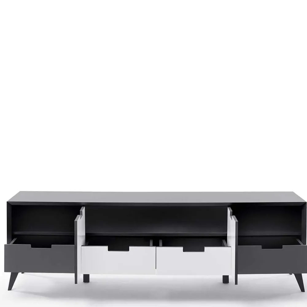 Wohnen Tv & Hifi-Möbel|Tv & Hifi-Möbel*Moderner TV Unterschrank in Weiß & Grau - Vadids
